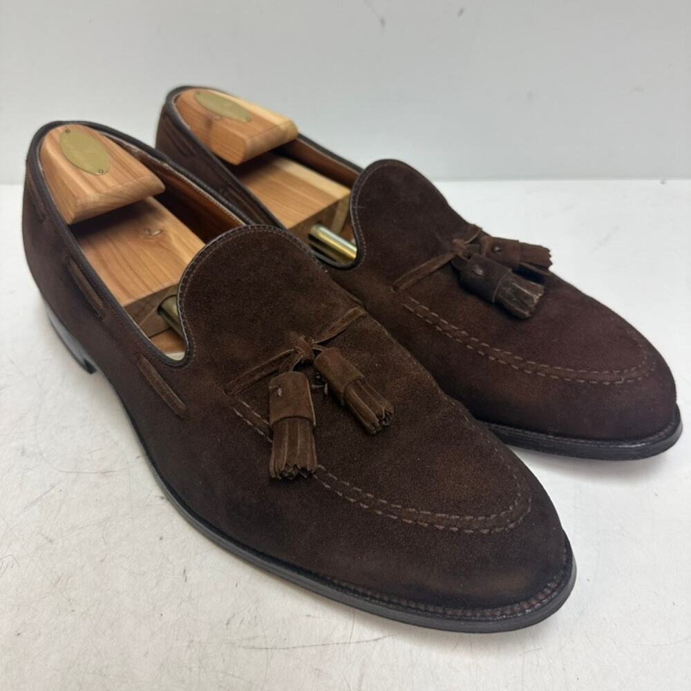 NEW HEELS Alden 666 Tassel Moccasin Loafer Mocha Kid Suede Made in USA 12.5 C